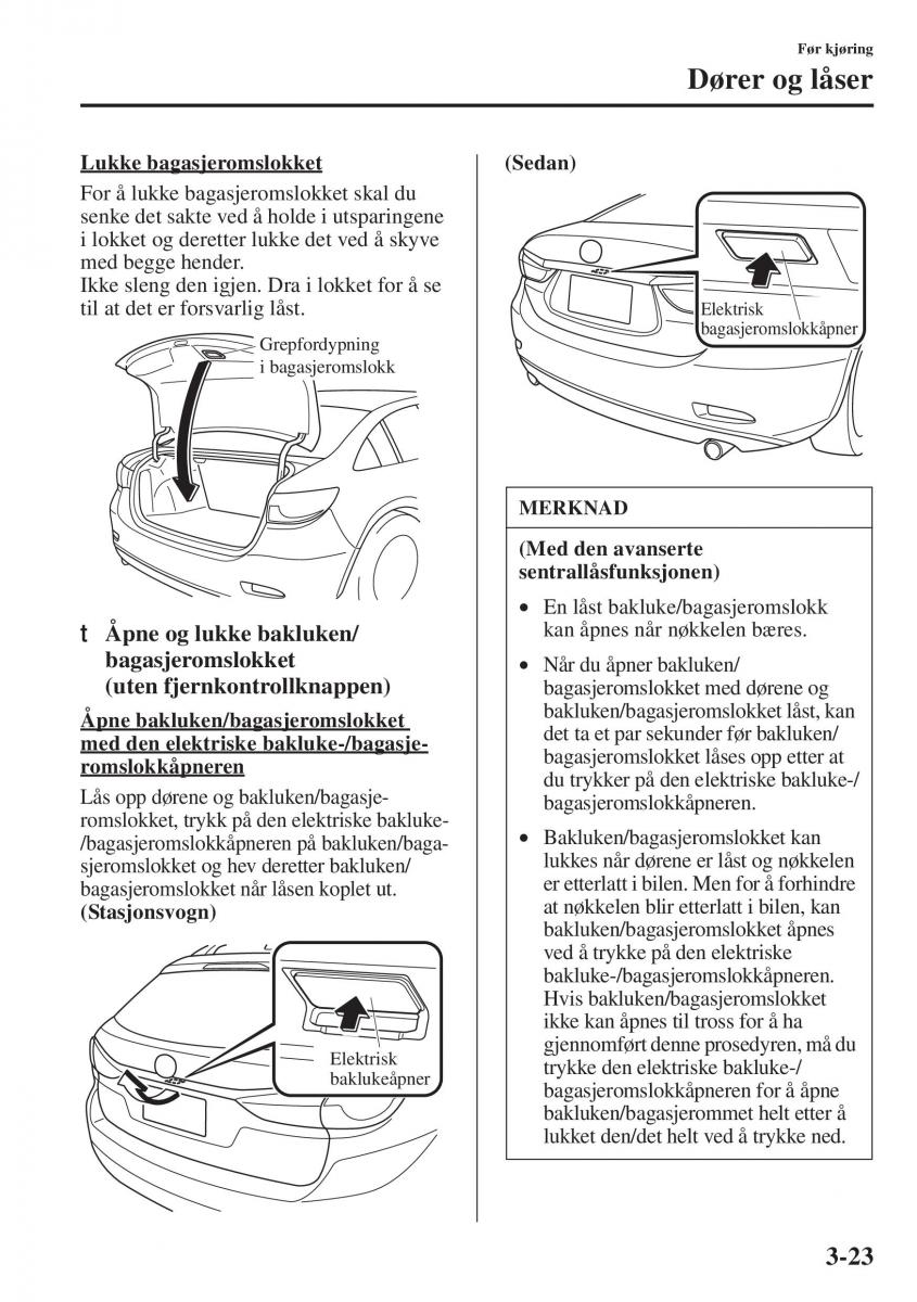 Mazda 6 III bruksanvisningen / page 103