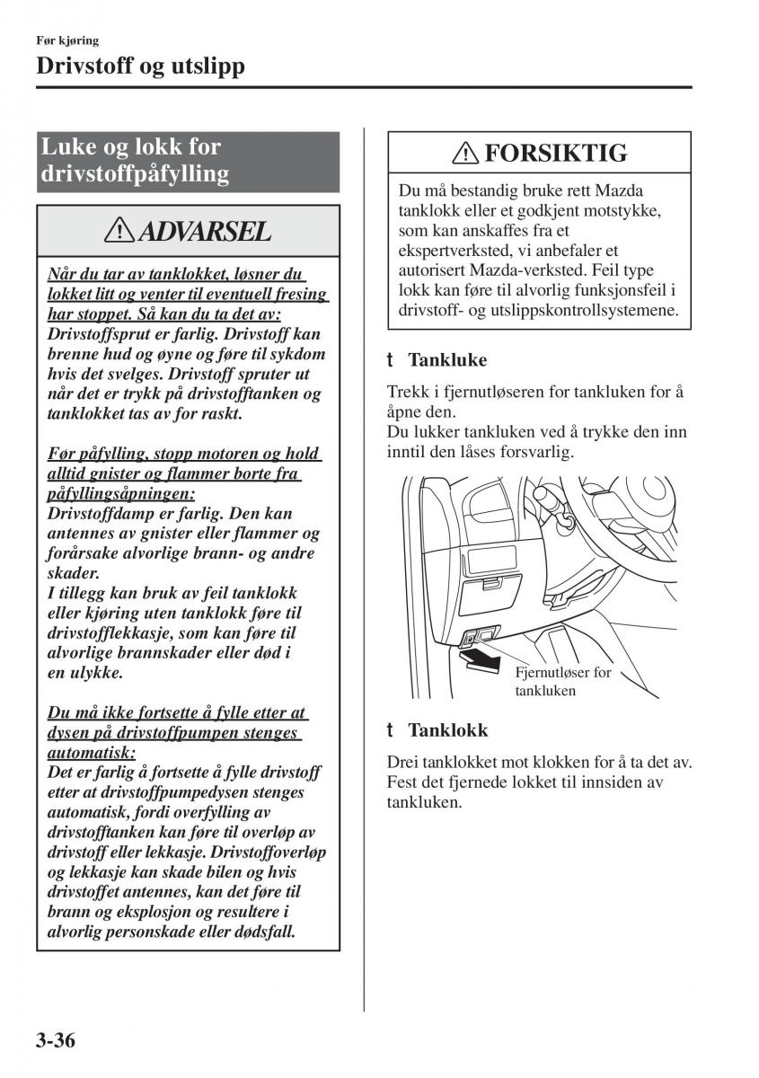 Mazda 6 III bruksanvisningen / page 116