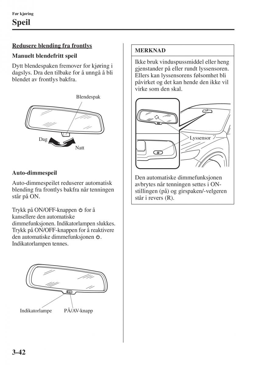 Mazda 6 III bruksanvisningen / page 122