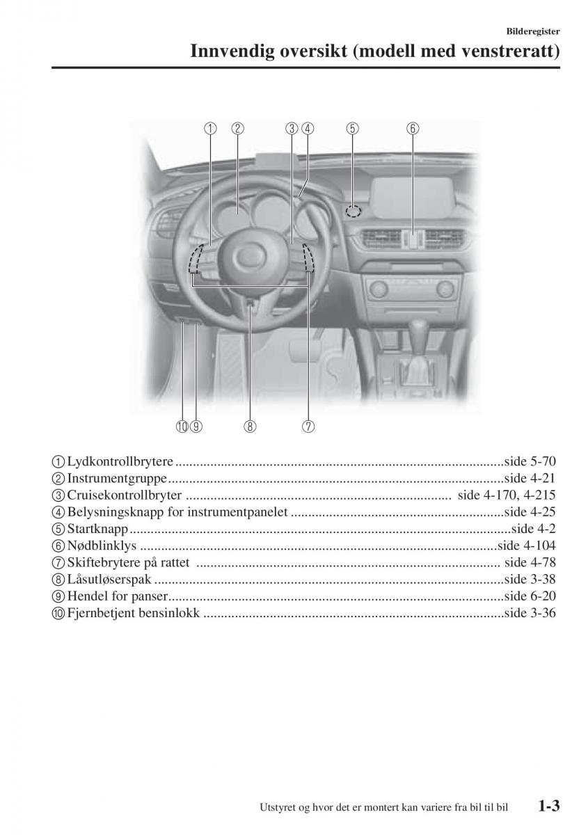 Mazda 6 III bruksanvisningen / page 15