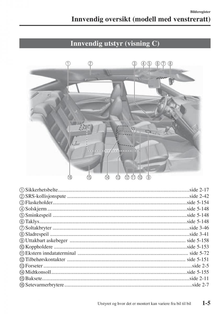 Mazda 6 III bruksanvisningen / page 17