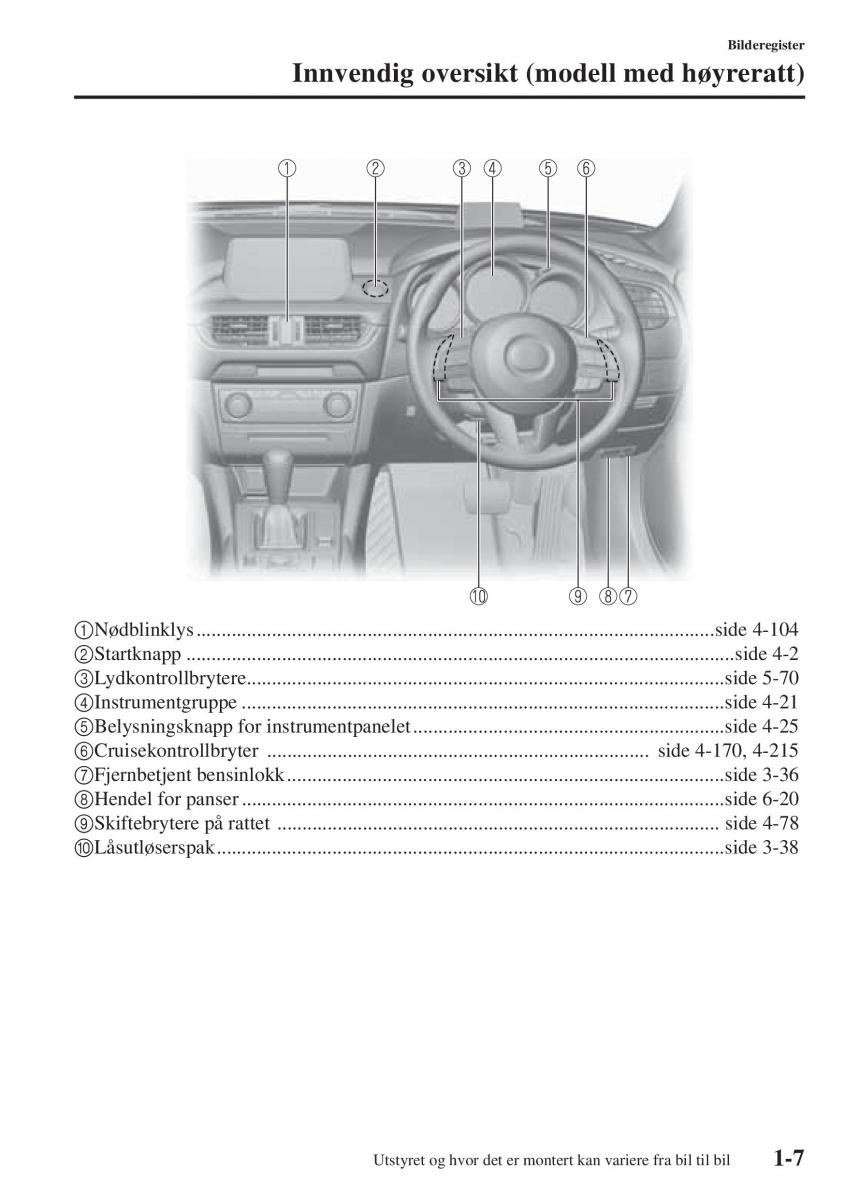 Mazda 6 III bruksanvisningen / page 19