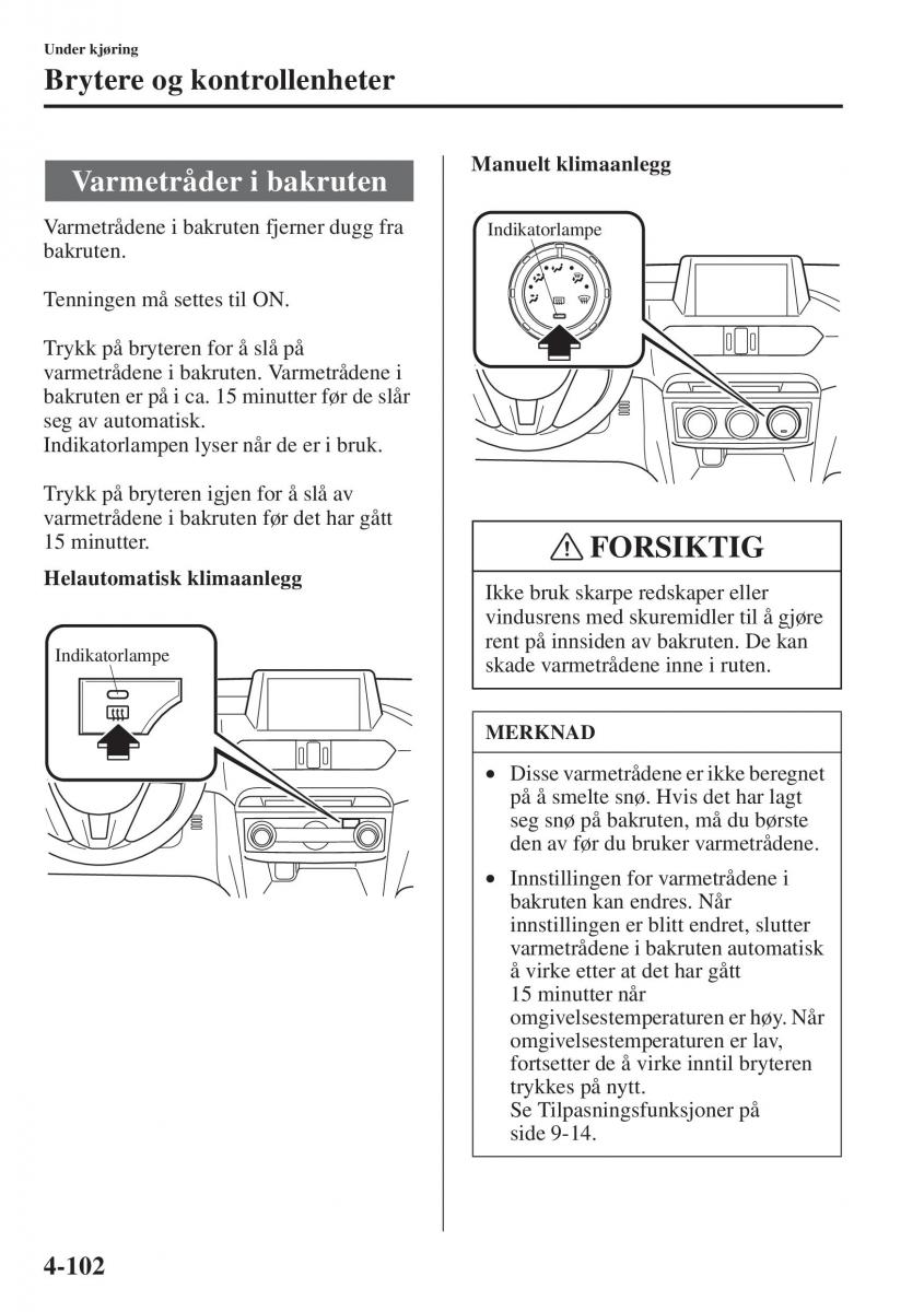 Mazda 6 III bruksanvisningen / page 260