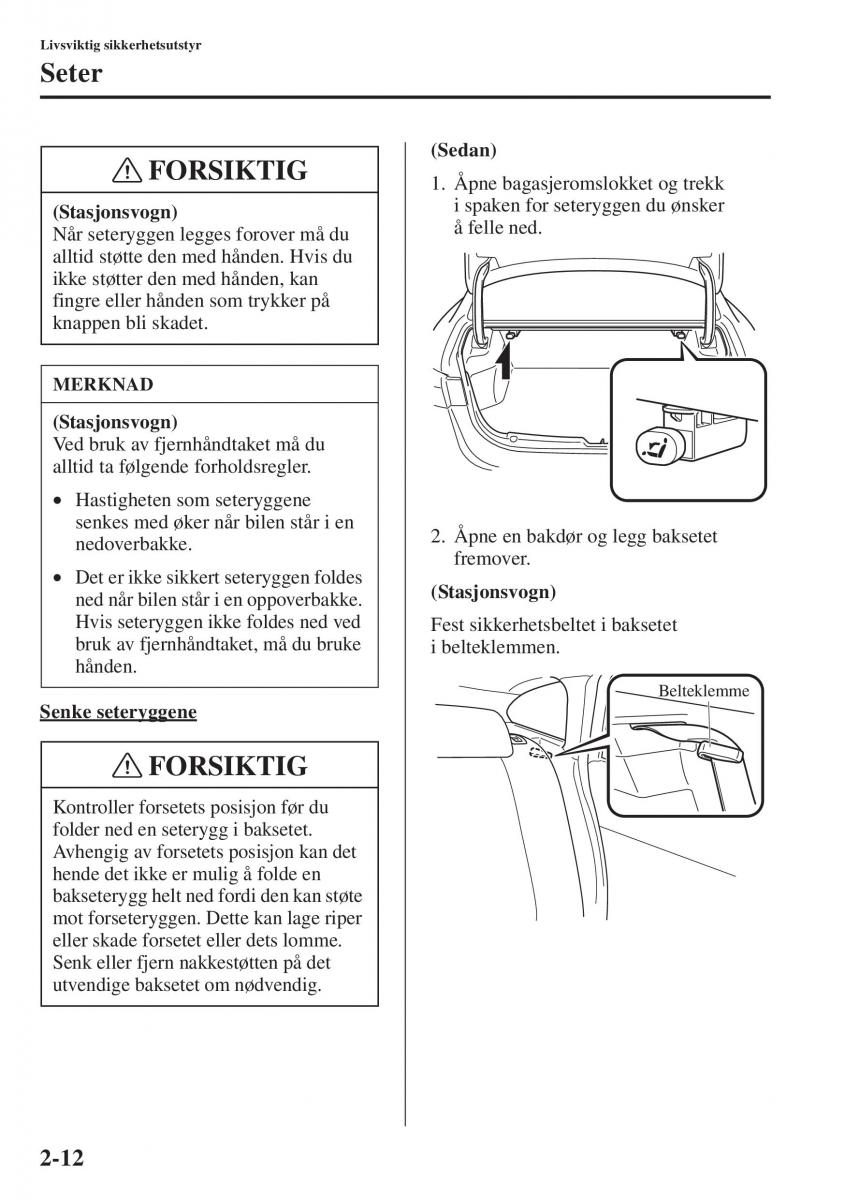 Mazda 6 III bruksanvisningen / page 36