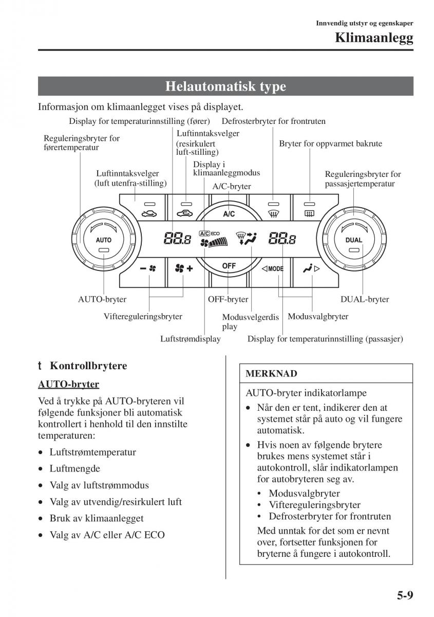 Mazda 6 III bruksanvisningen / page 417