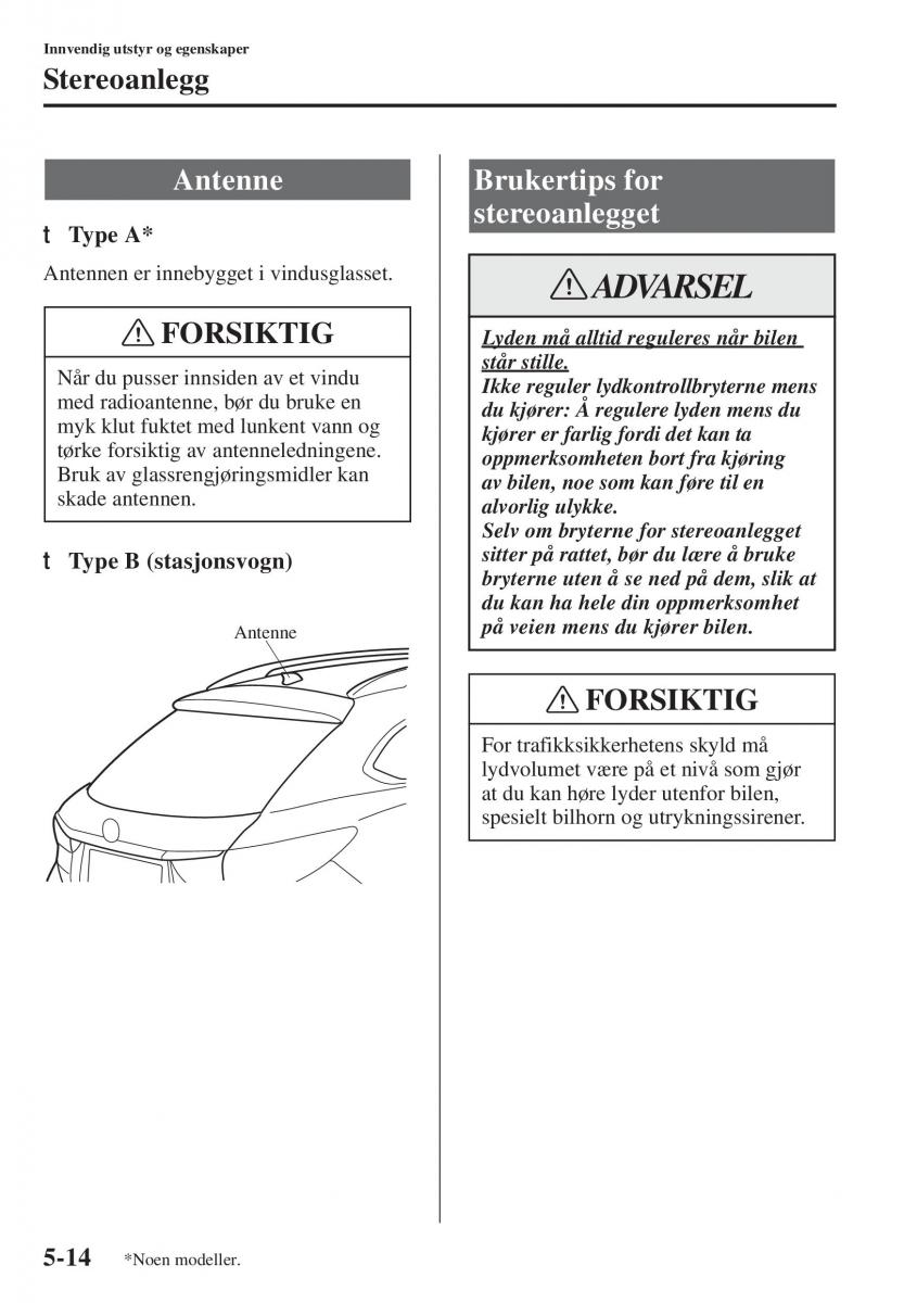 Mazda 6 III bruksanvisningen / page 422