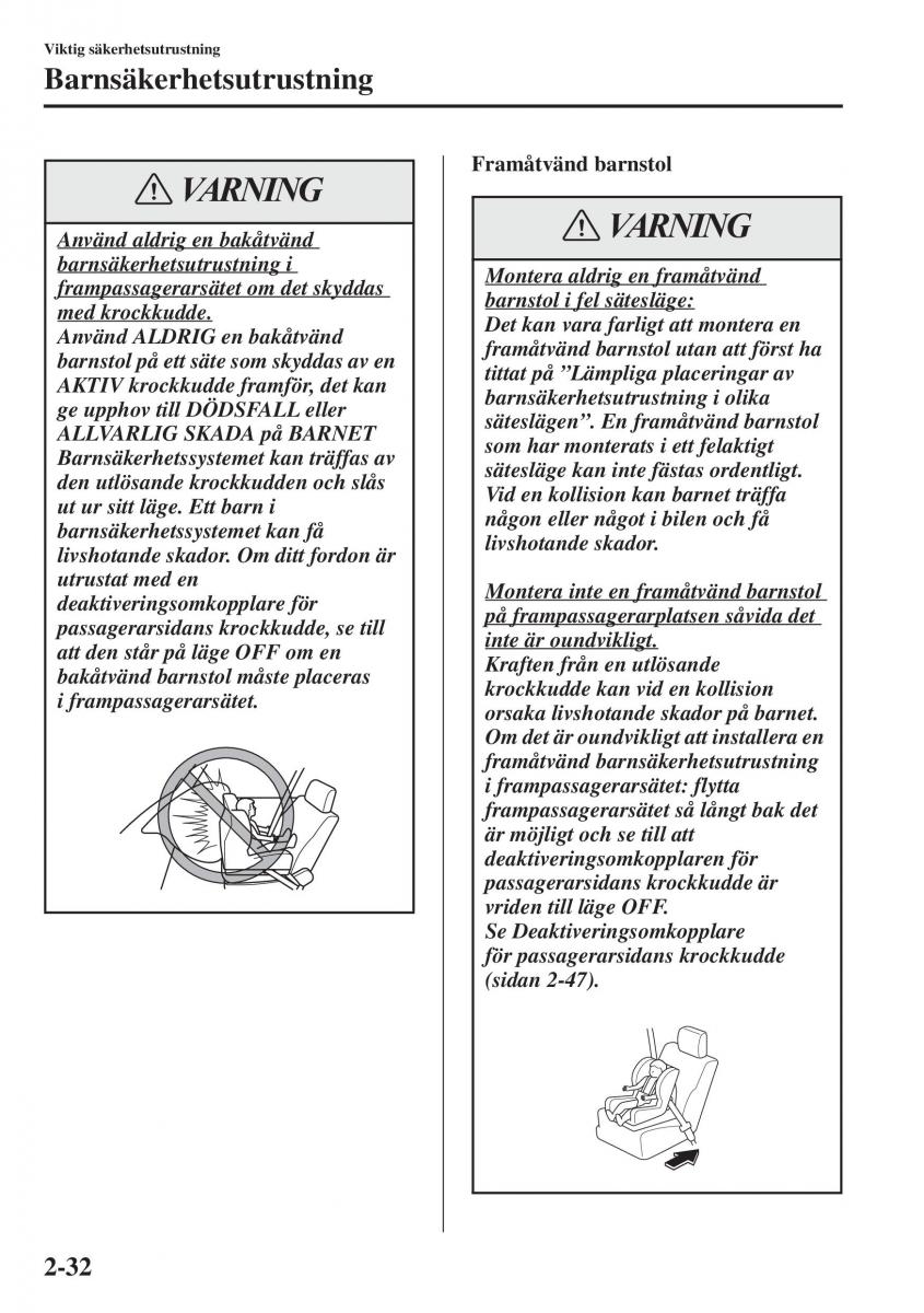 Mazda 6 III instruktionsbok / page 56