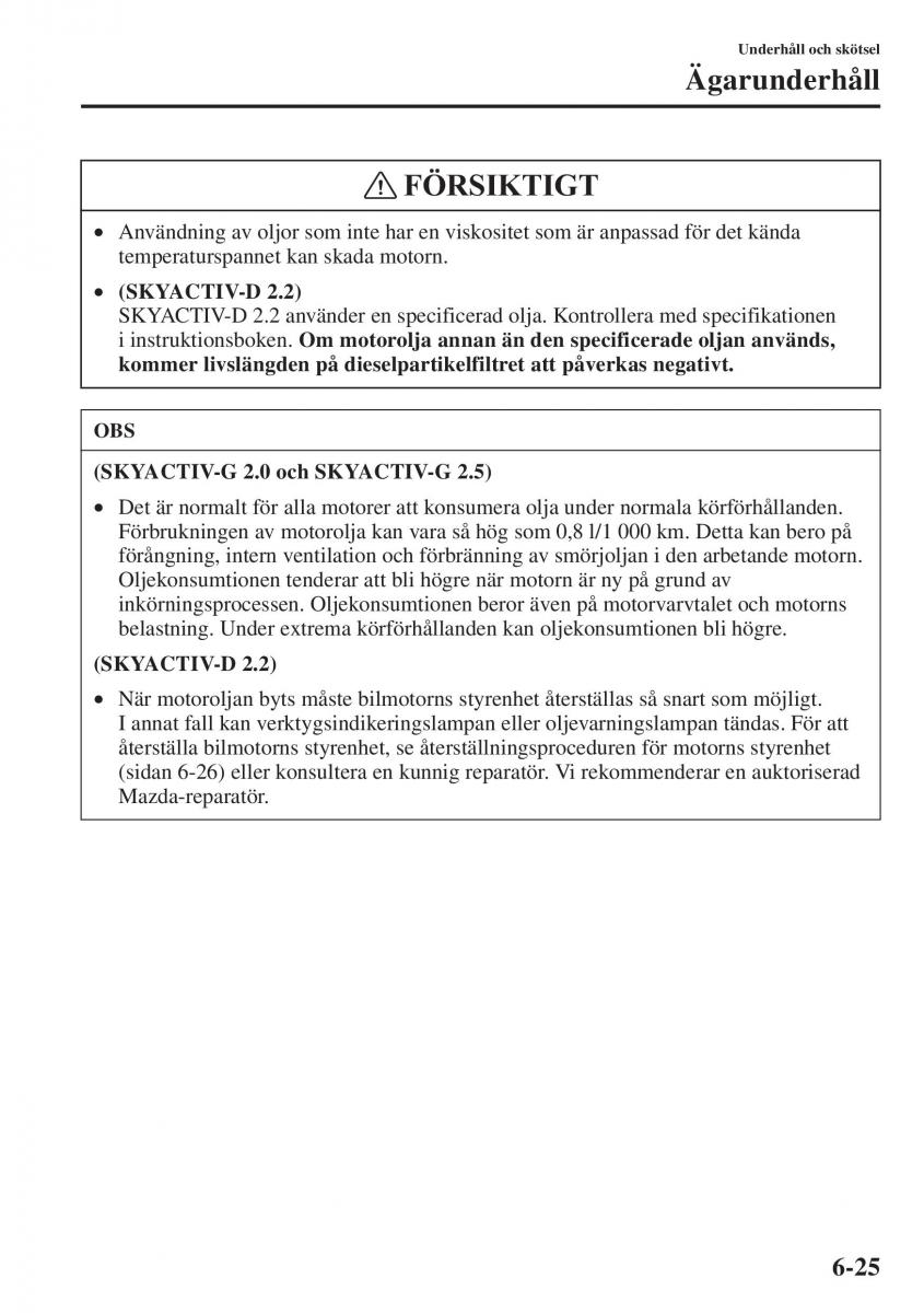 Mazda 6 III instruktionsbok / page 593