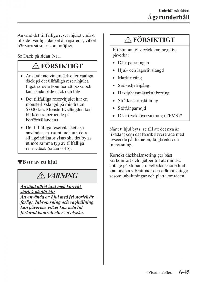 Mazda 6 III instruktionsbok / page 613