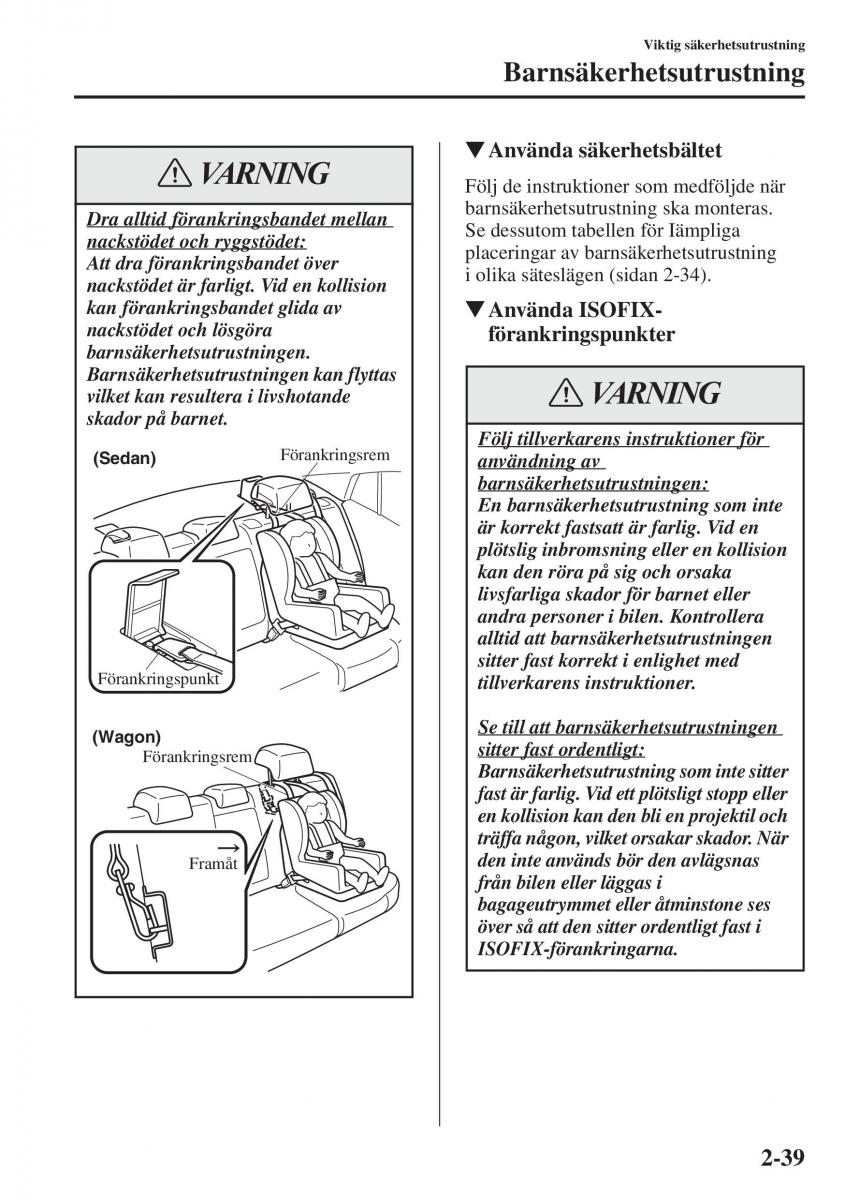 Mazda 6 III instruktionsbok / page 63