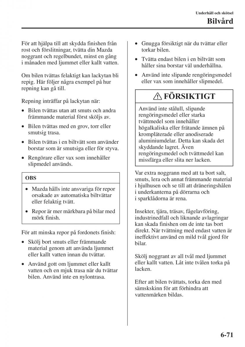 Mazda 6 III instruktionsbok / page 639