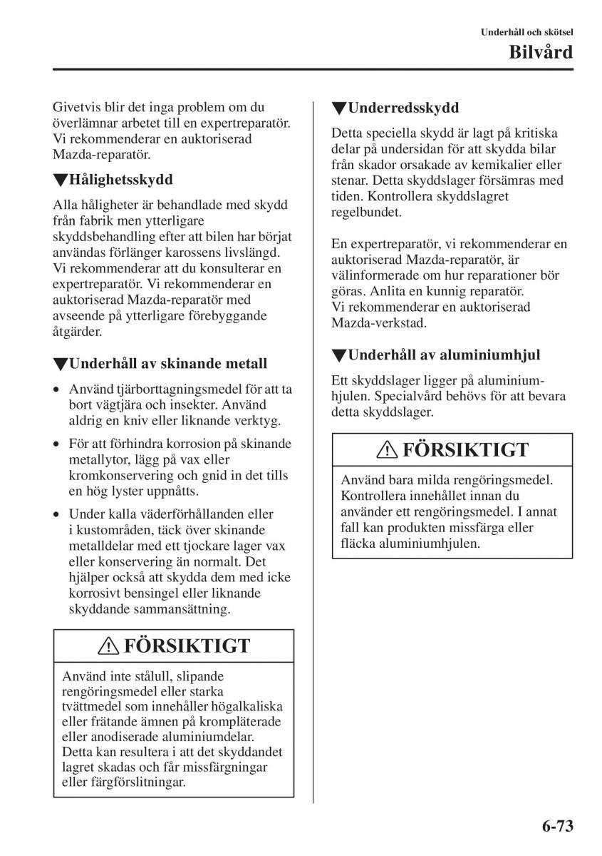 Mazda 6 III instruktionsbok / page 641