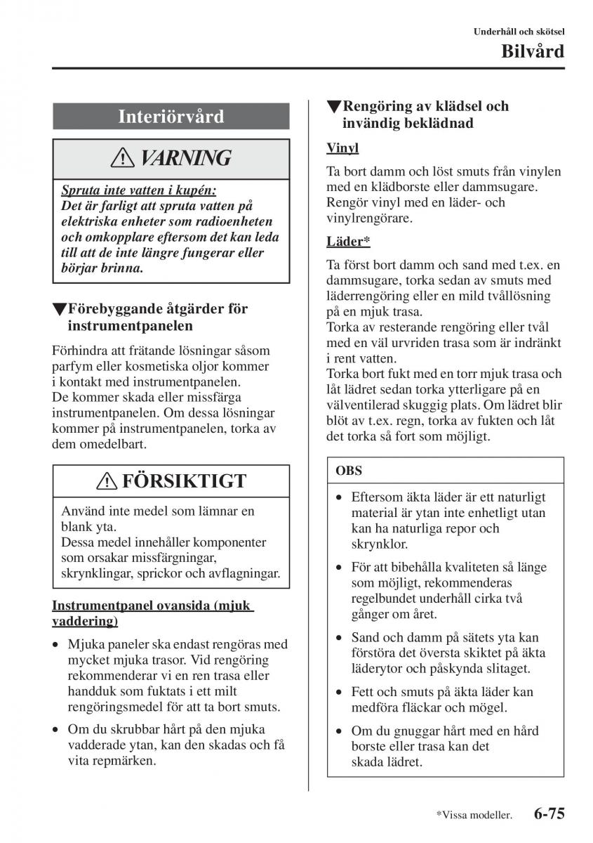 Mazda 6 III instruktionsbok / page 643