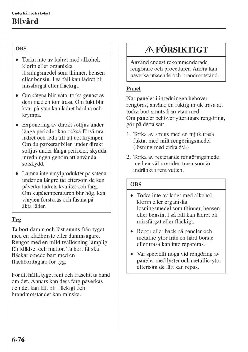 Mazda 6 III instruktionsbok / page 644