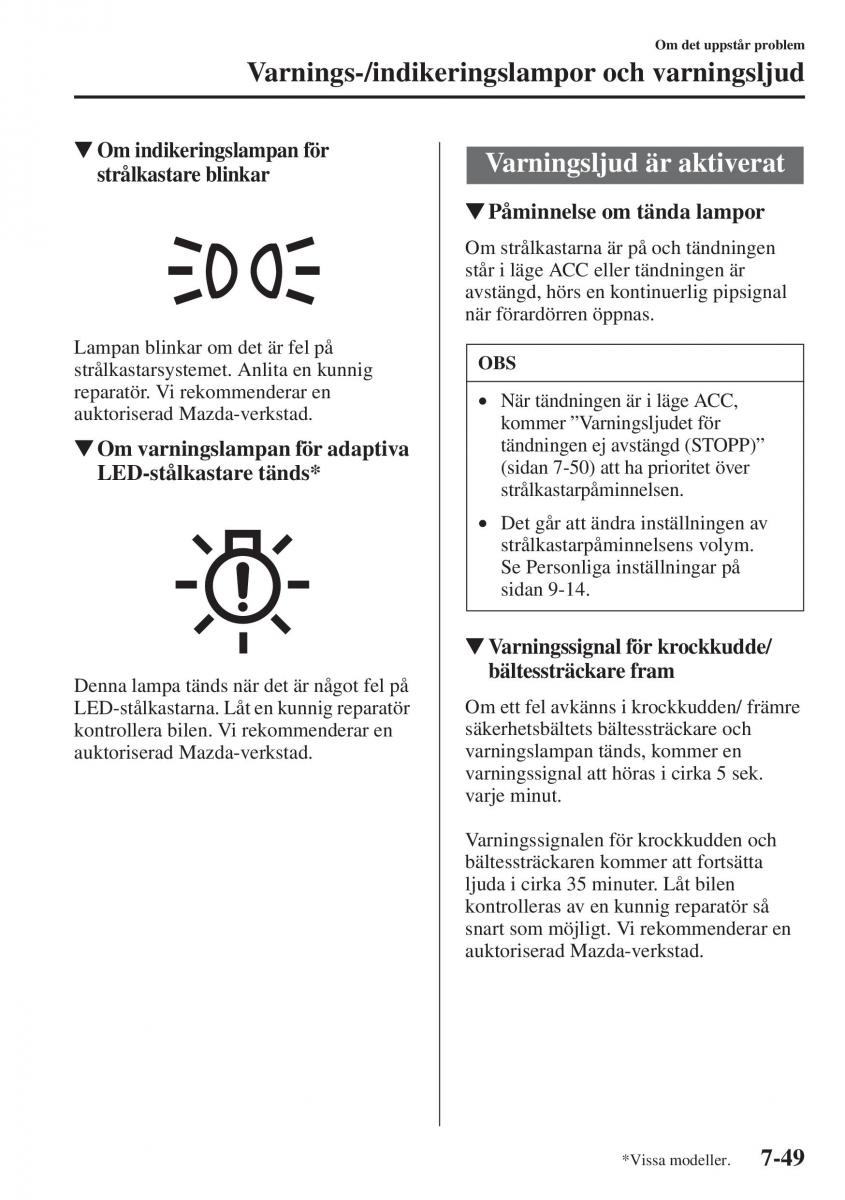 Mazda 6 III instruktionsbok / page 695