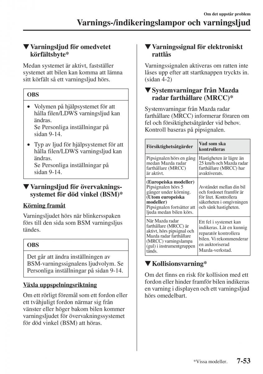 Mazda 6 III instruktionsbok / page 699