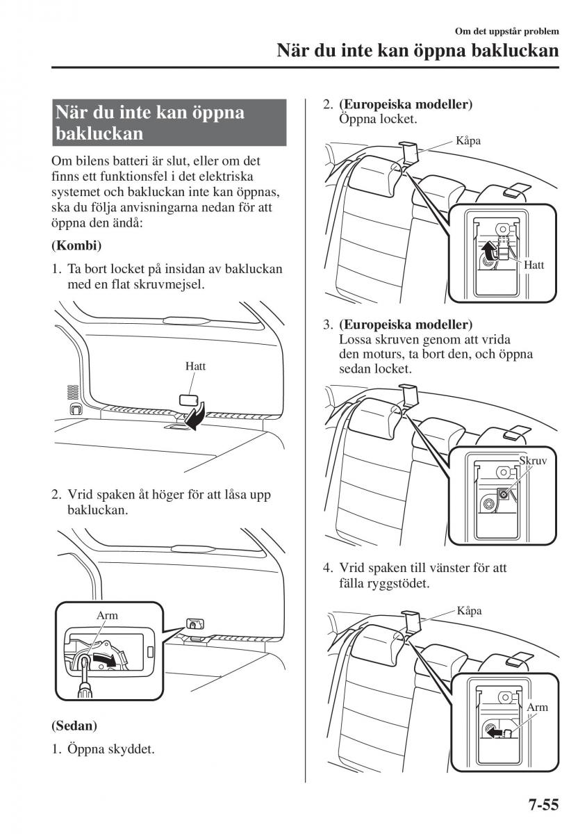 Mazda 6 III instruktionsbok / page 701