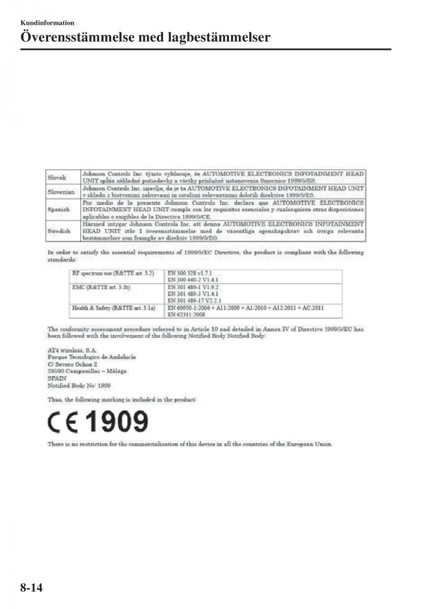 Mazda 6 III instruktionsbok / page 718