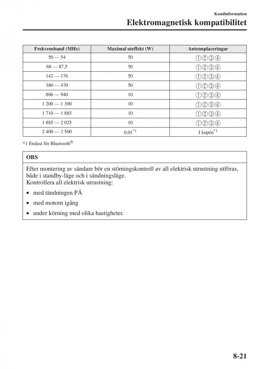 Mazda 6 III instruktionsbok / page 725