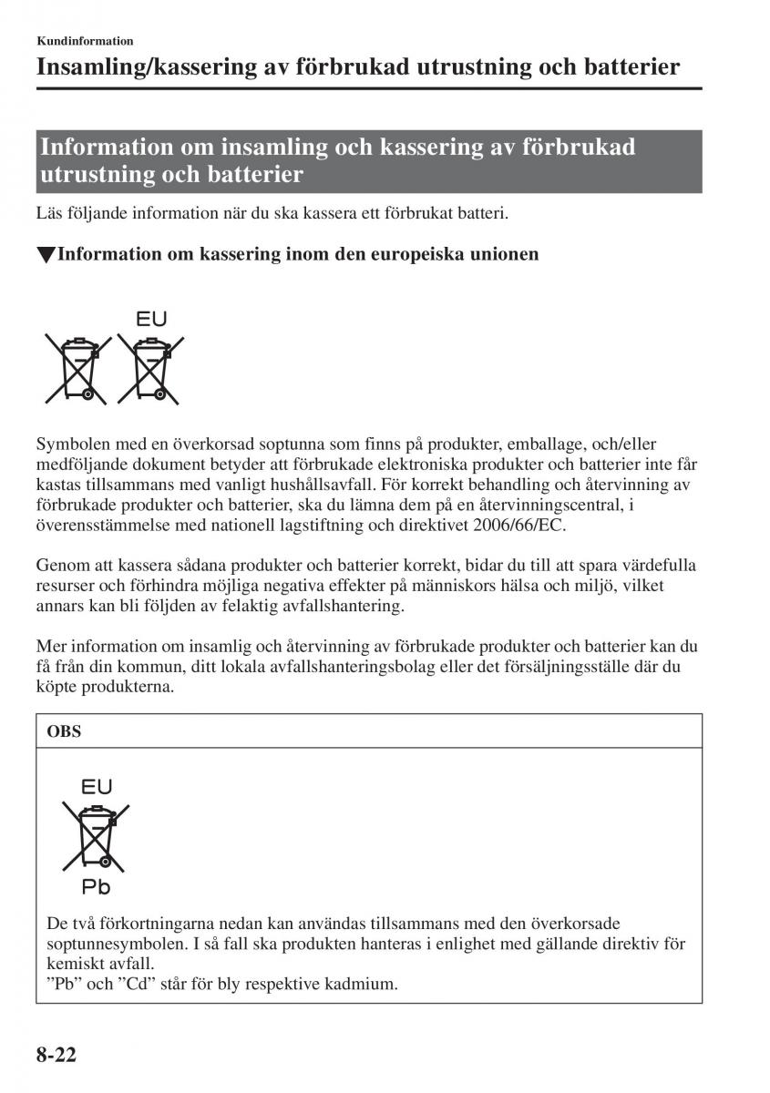 Mazda 6 III instruktionsbok / page 726