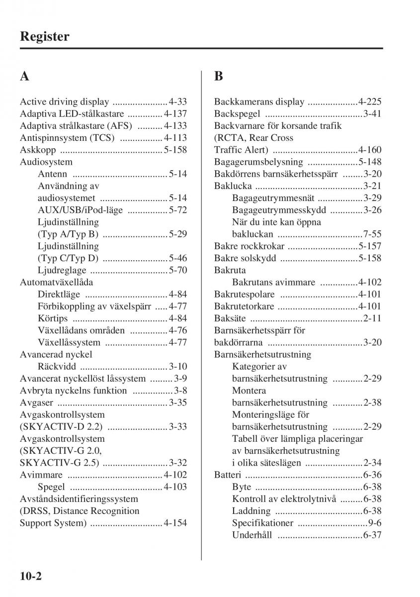 Mazda 6 III instruktionsbok / page 754