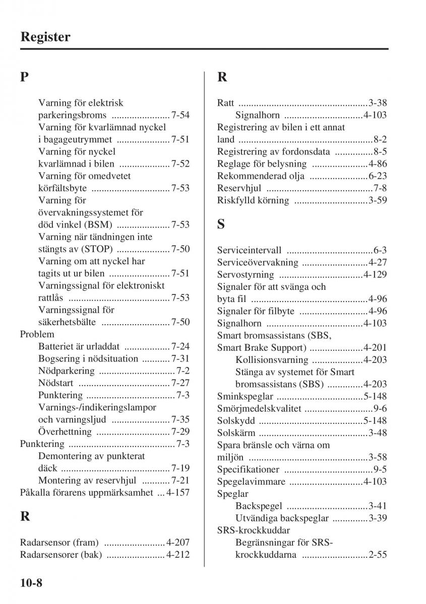 Mazda 6 III instruktionsbok / page 760