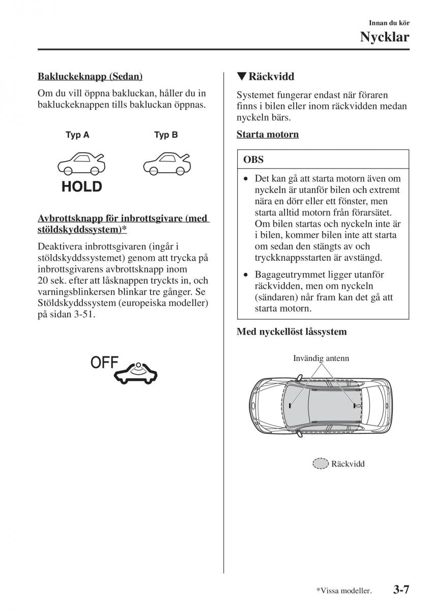 Mazda 6 III instruktionsbok / page 87