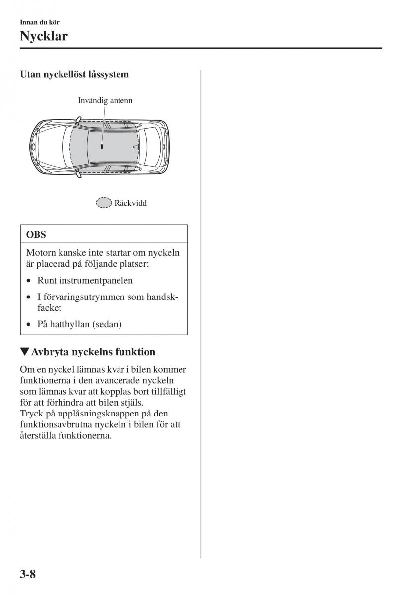 Mazda 6 III instruktionsbok / page 88