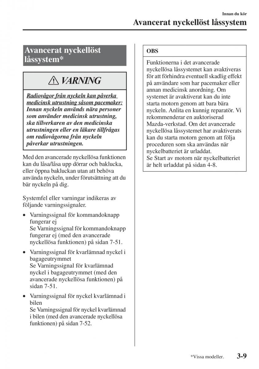 Mazda 6 III instruktionsbok / page 89