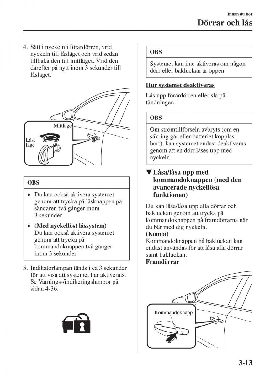 Mazda 6 III instruktionsbok / page 93