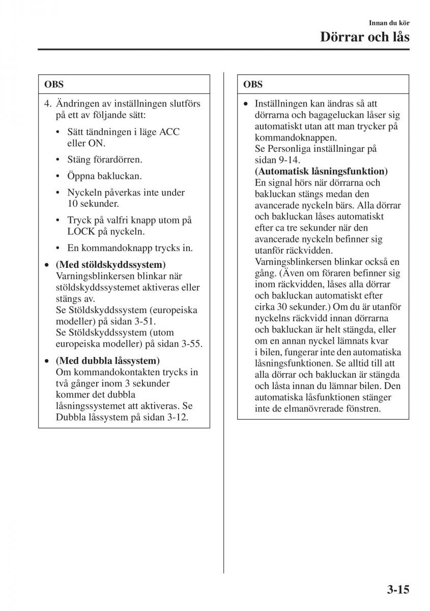 Mazda 6 III instruktionsbok / page 95