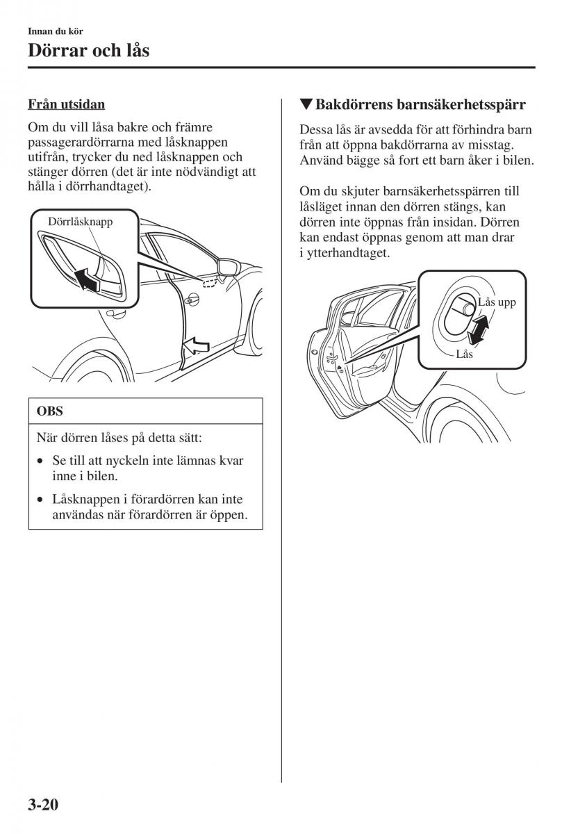 Mazda 6 III instruktionsbok / page 100