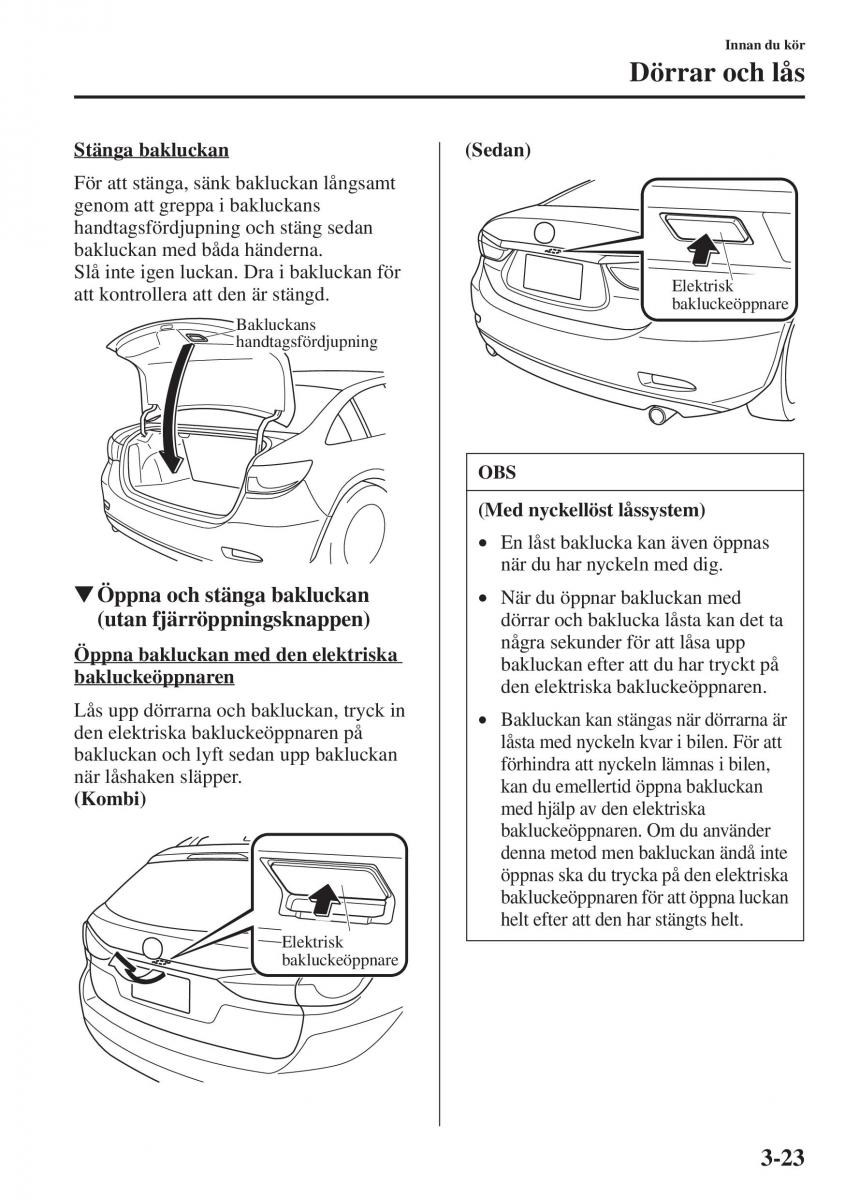 Mazda 6 III instruktionsbok / page 103