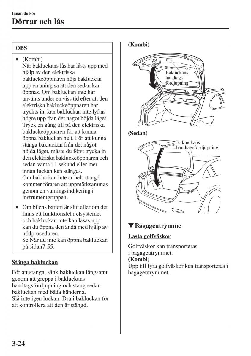 Mazda 6 III instruktionsbok / page 104