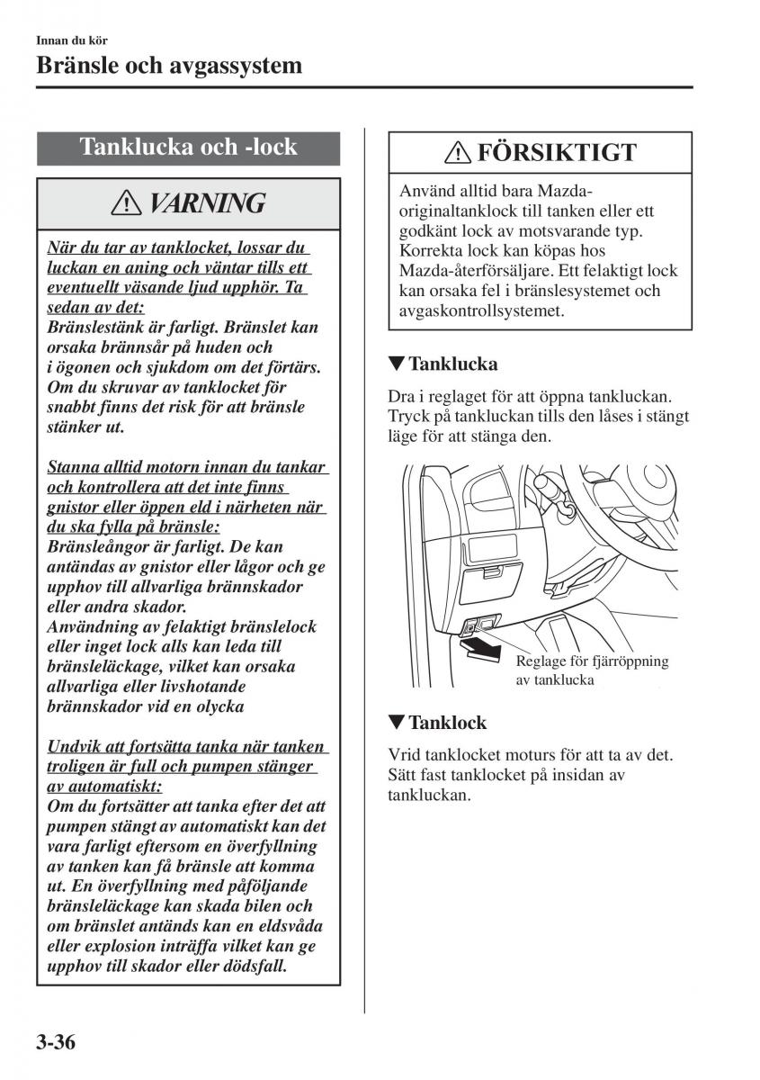 Mazda 6 III instruktionsbok / page 116