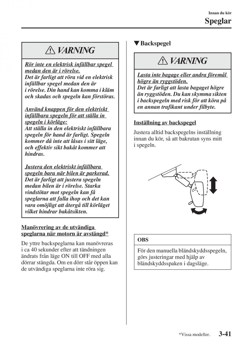 Mazda 6 III instruktionsbok / page 121