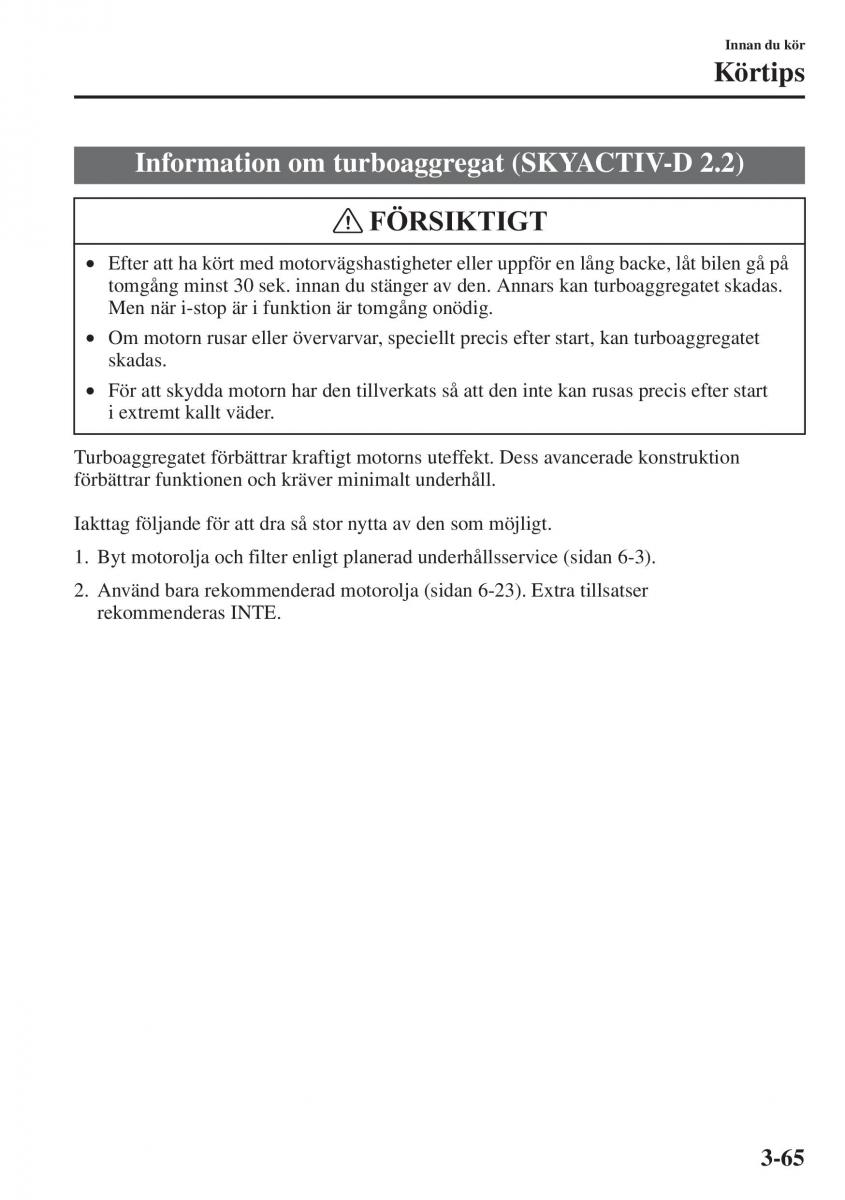 Mazda 6 III instruktionsbok / page 145