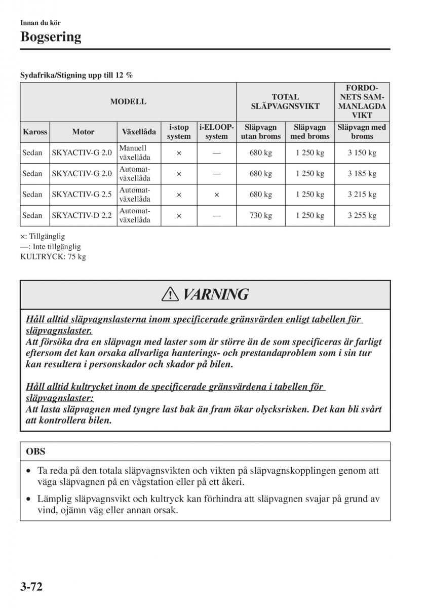 Mazda 6 III instruktionsbok / page 152