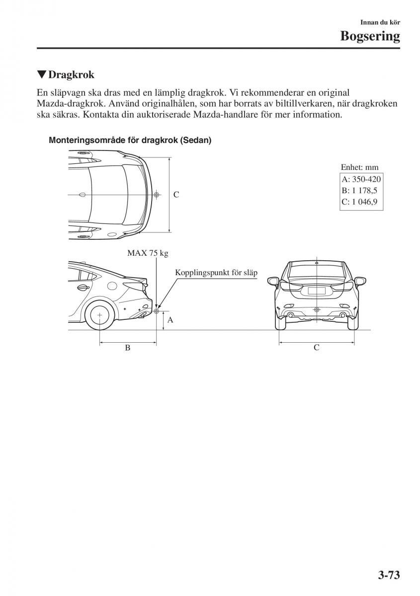 Mazda 6 III instruktionsbok / page 153