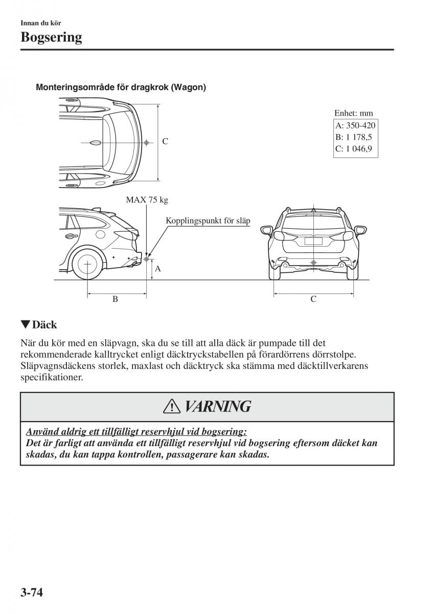 Mazda 6 III instruktionsbok / page 154