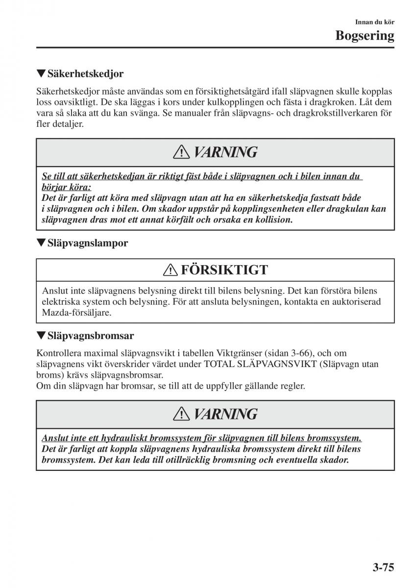 Mazda 6 III instruktionsbok / page 155