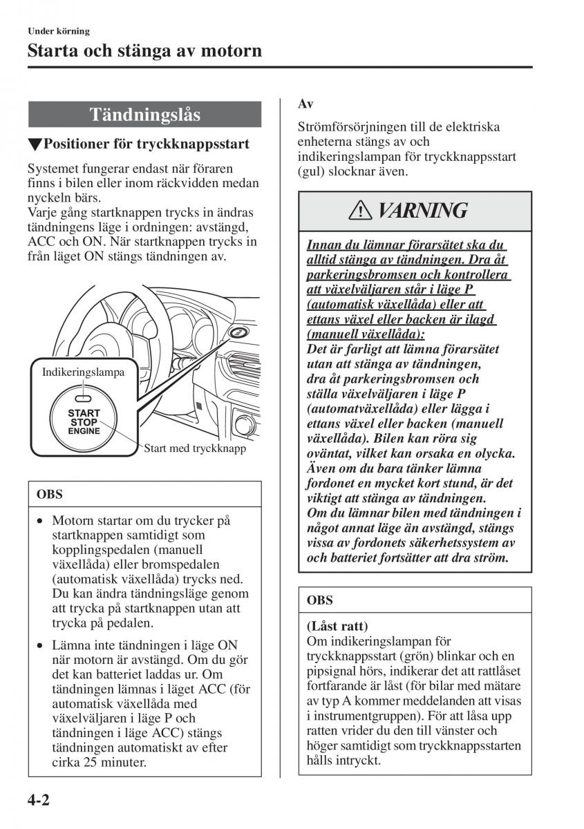 Mazda 6 III instruktionsbok / page 160