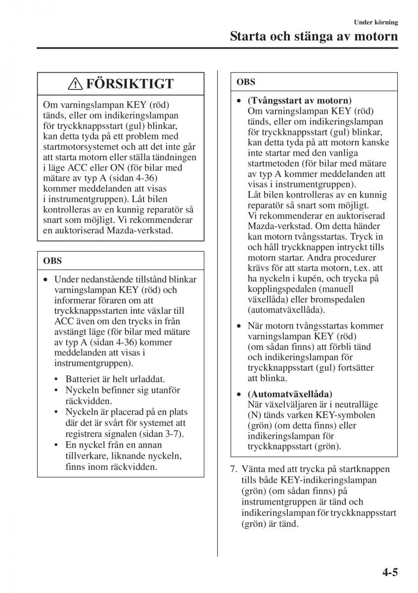 Mazda 6 III instruktionsbok / page 163