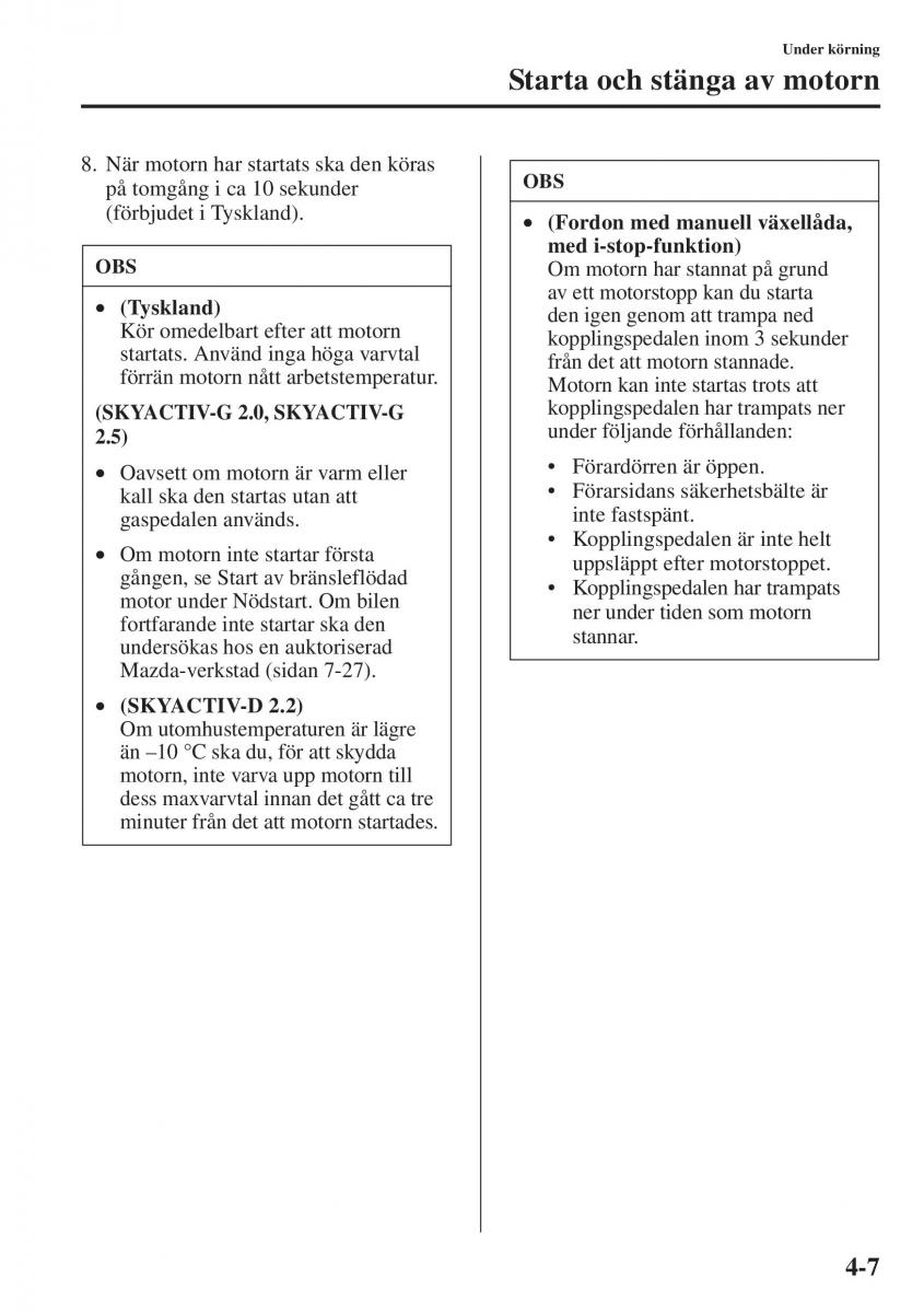 Mazda 6 III instruktionsbok / page 165