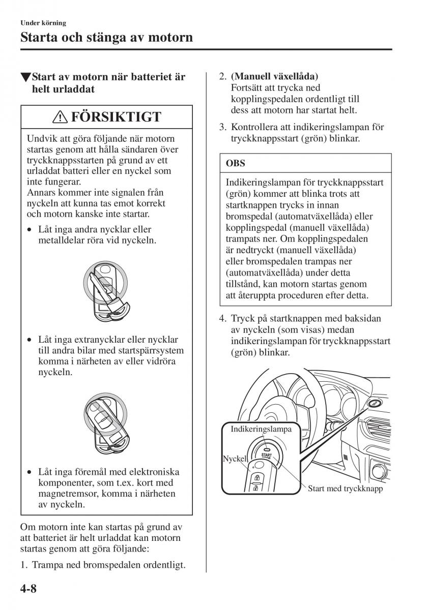 Mazda 6 III instruktionsbok / page 166