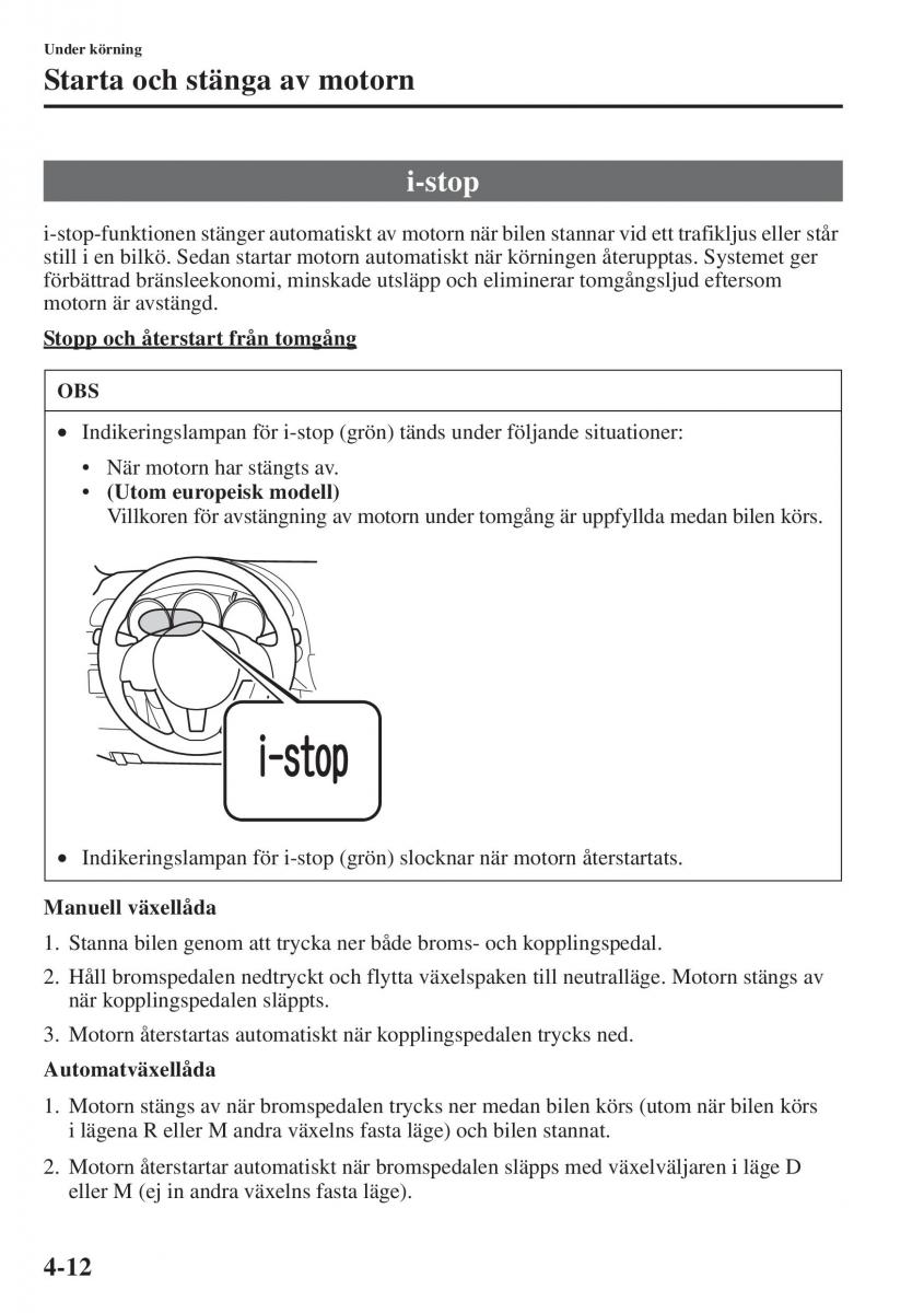 Mazda 6 III instruktionsbok / page 170