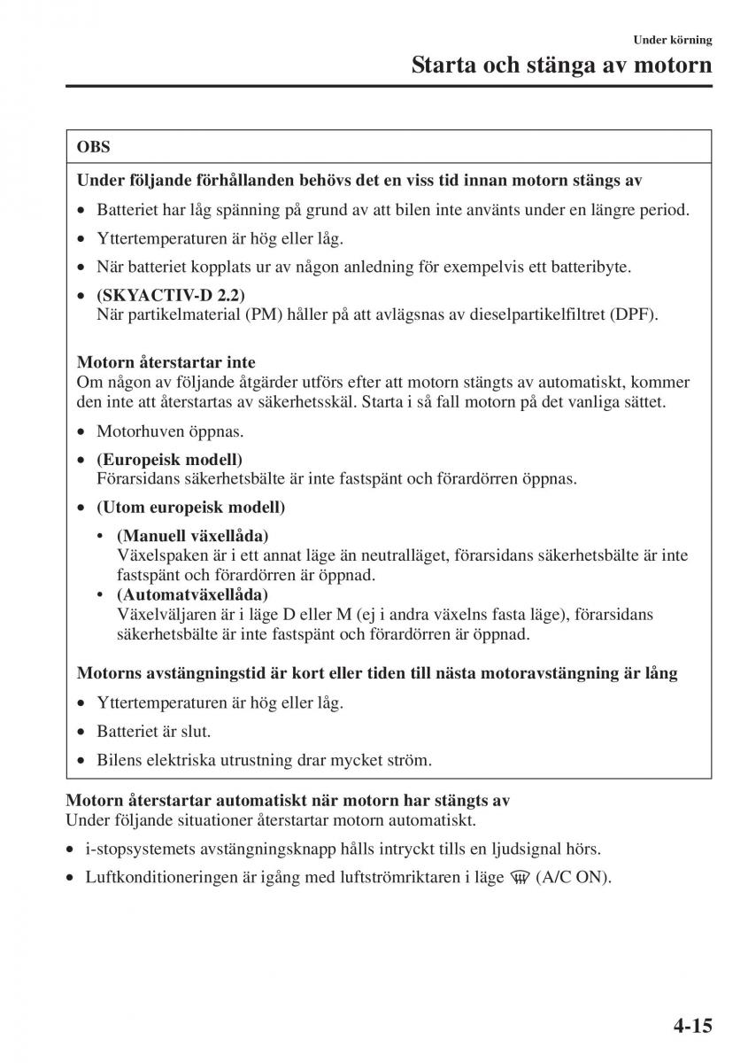 Mazda 6 III instruktionsbok / page 173