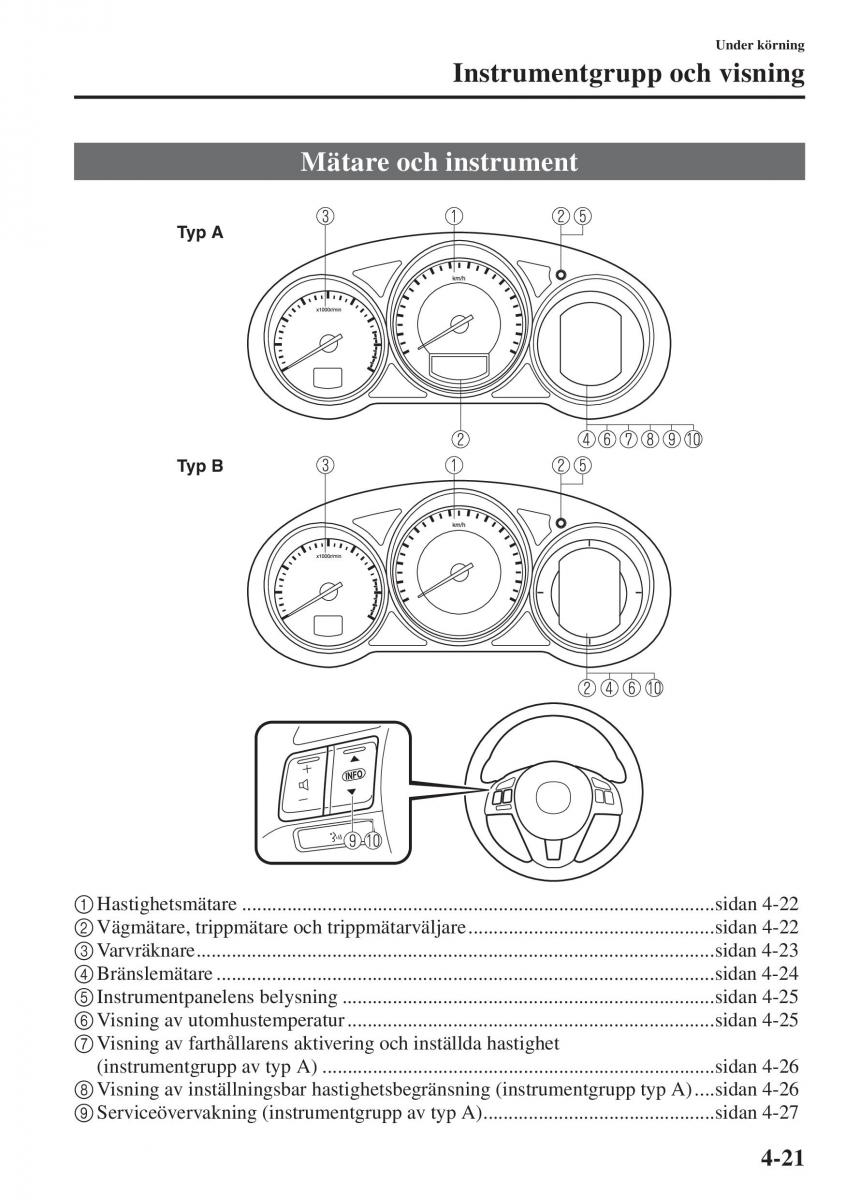 Mazda 6 III instruktionsbok / page 179