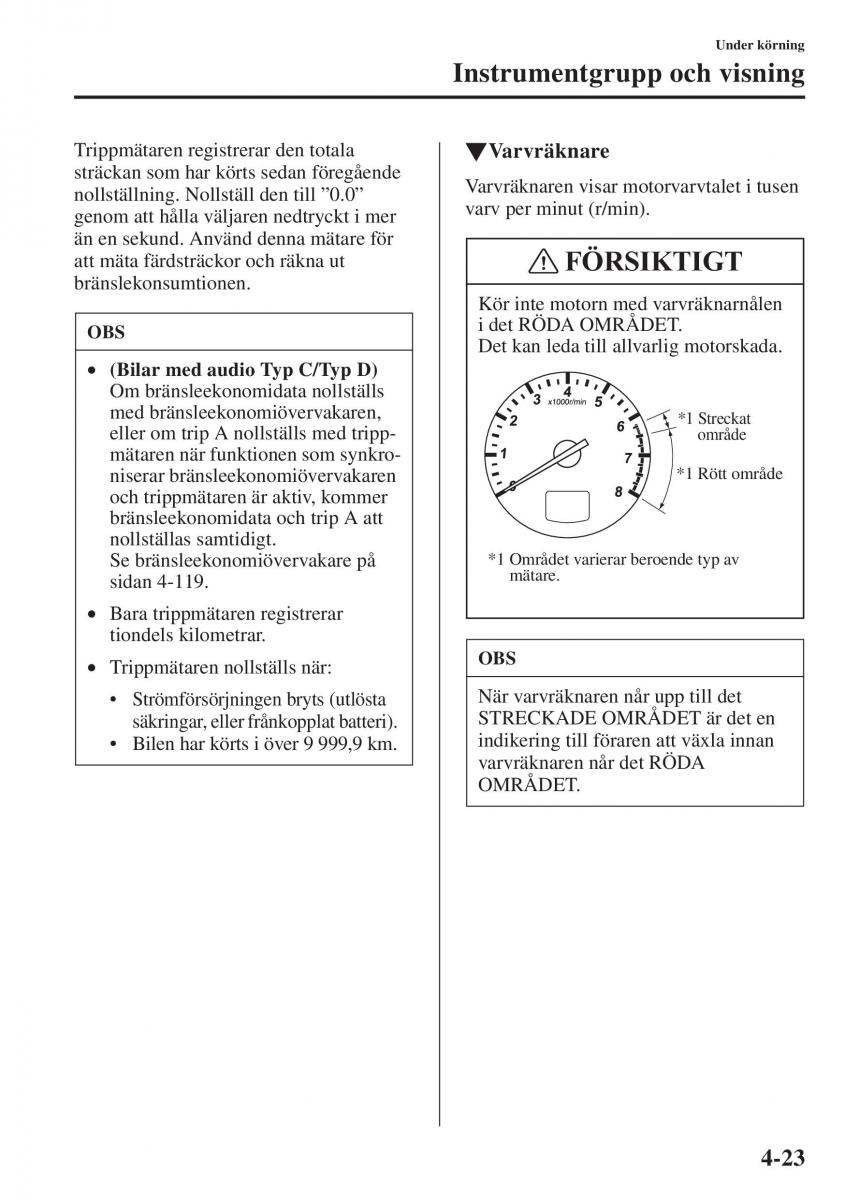 Mazda 6 III instruktionsbok / page 181