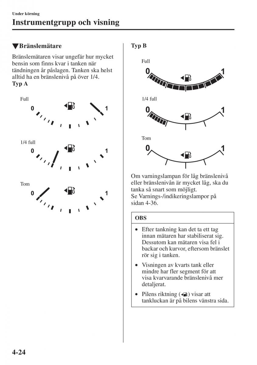 Mazda 6 III instruktionsbok / page 182